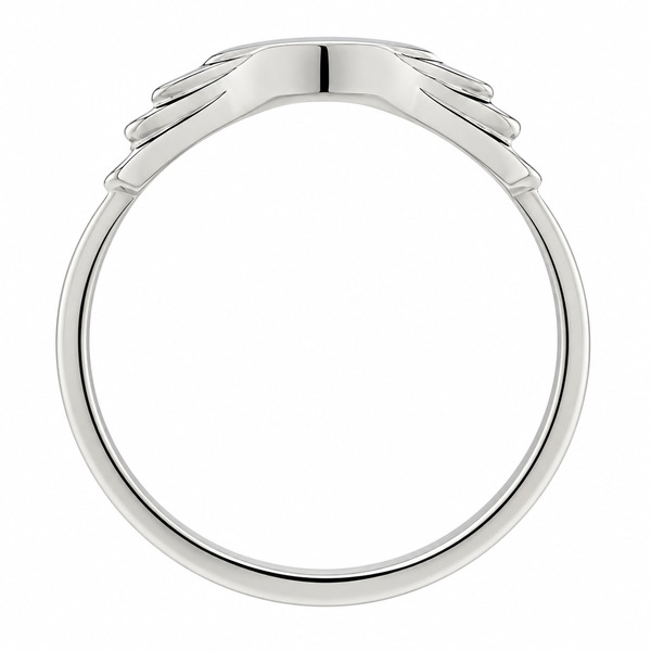 Art Deco style Step Plain wishbone curved Shaped wedding band Ring stoneless shaped fit next to engagement platinum gold