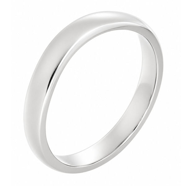 classic Plain court Shaped curved wedding band Ring stoneless shaped fit next to engagement platinum gold