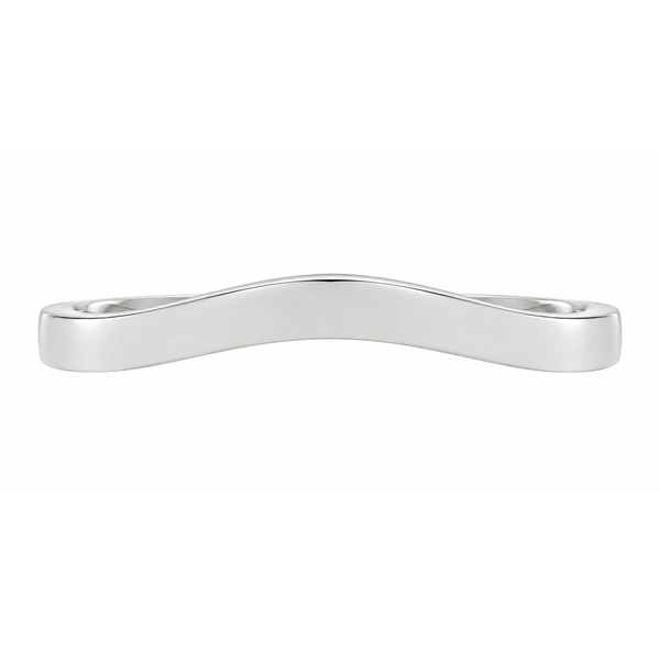 classic Plain flat Shaped curved wedding band Ring stoneless shaped fit next to engagement platinum gold