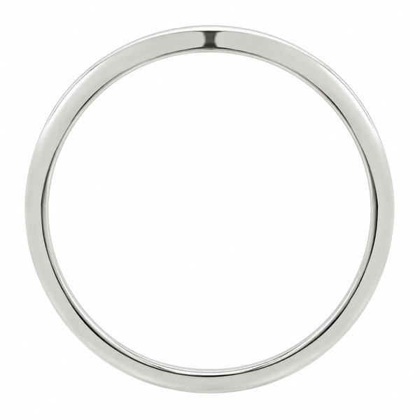 classic Plain flat Shaped curved wedding band Ring stoneless shaped fit next to engagement platinum gold