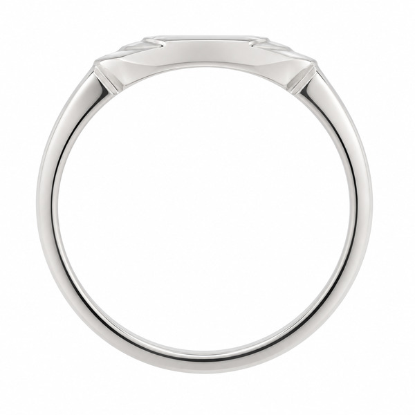 Deco style Step Plain cut out Crescent Shape curved wedding band Ring stoneless fit next engagement platinum gold