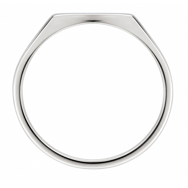 classic 14x12mm portrait large plain gents oval shape signet ring platinum gold