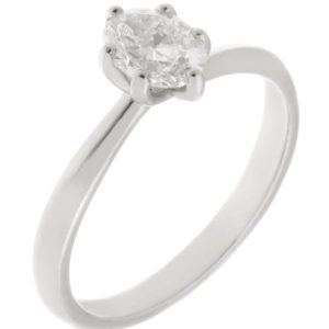 A modern 4 four claw classic solitaire twist compass set style oval shape cut diamond engagement ring lab grown platinum gold