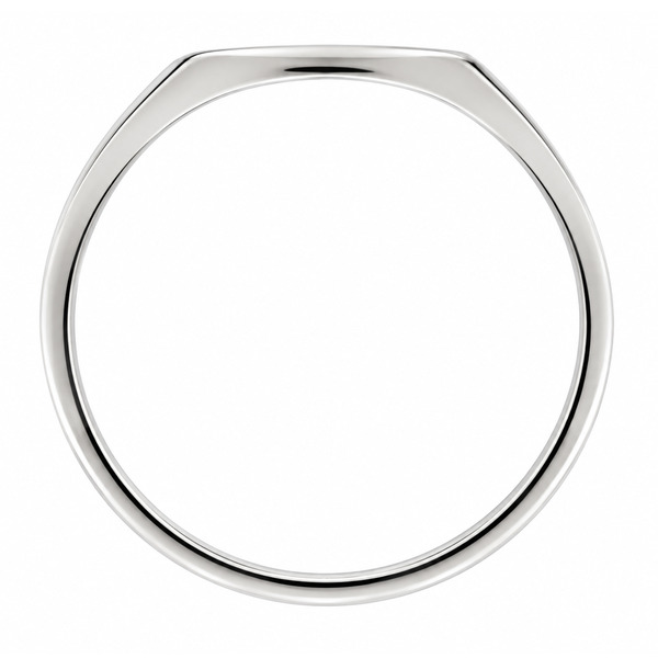 classic 14x12mm portrait large plain gents cushion shape signet ring platinum gold