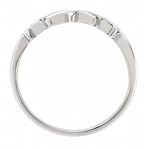modern contemporary interlinked star style design designer stoneless trilogy ring stars Platinum Gold