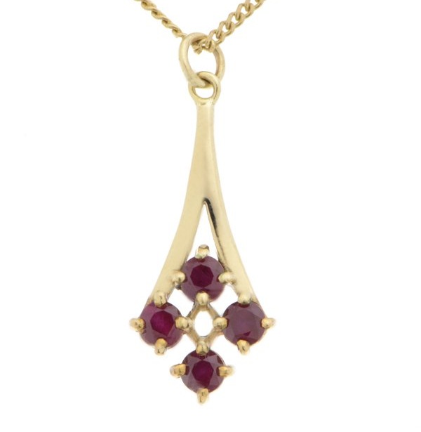 Round Ruby set drop elegant style pendant designer modern Deco pendant rubies gold platinum chain