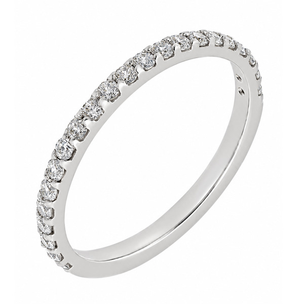 classic 2mm width diamond half full eternity ring claw set round brilliant cut diamonds 33% 50% coverage platinum gold