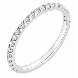 classic 2mm width diamond half full eternity ring claw set round brilliant cut diamonds 33% 50% coverage platinum gold