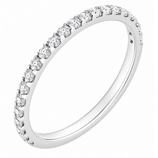 classic 2mm width diamond half full eternity ring claw set round brilliant cut diamonds 33% 50% coverage platinum gold