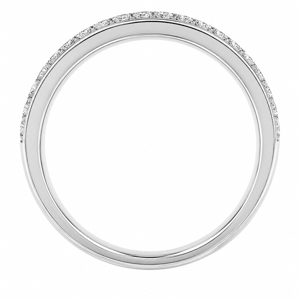 classic 2mm width diamond half eternity ring grain set round brilliant cut diamonds platinum gold