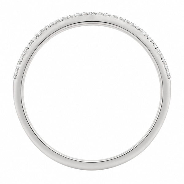 classic slim 2mm width diamond half eternity ring claw set round brilliant cut diamonds 33% 50% coverage platinum gold