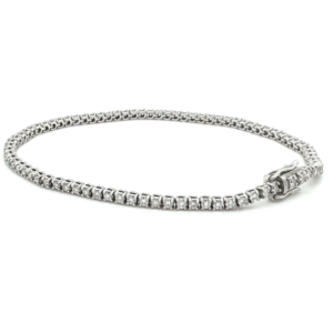 classic claw set round brilliant cut diamond tennis bracelet gold jewellery
