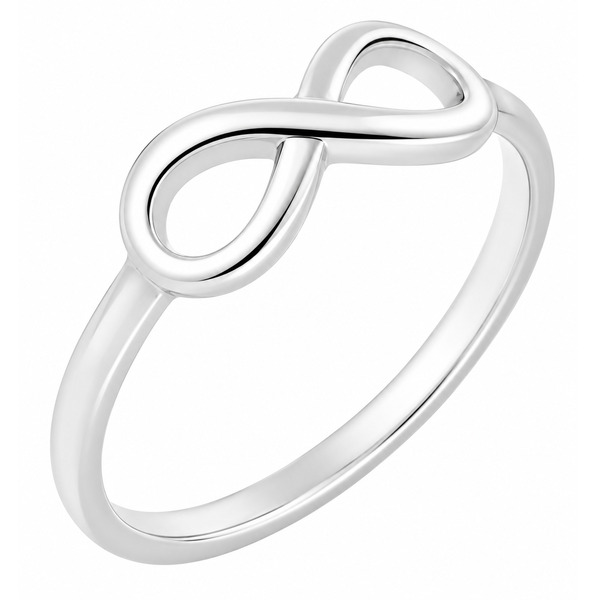 modern design infinity symbol plain stoneless half eternity ring platinum gold