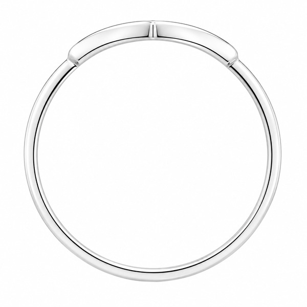modern design infinity symbol plain stoneless half eternity ring platinum gold