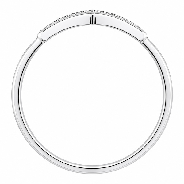 modern designer infinity symbol round brilliant cut diamond half eternity ring platinum gold