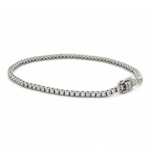 classic claw set round brilliant cut diamond tennis bracelet gold jewellery