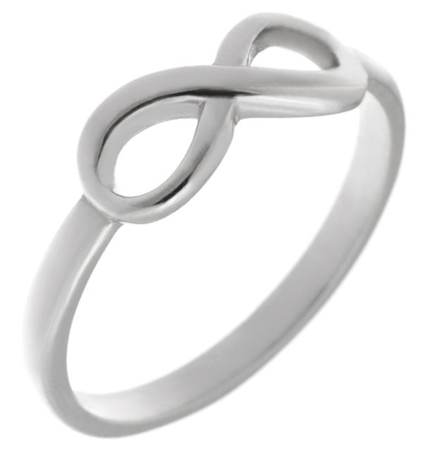 modern design infinity symbol plain stoneless half eternity ring platinum gold