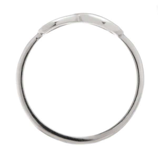 modern design infinity symbol plain stoneless half eternity ring platinum gold