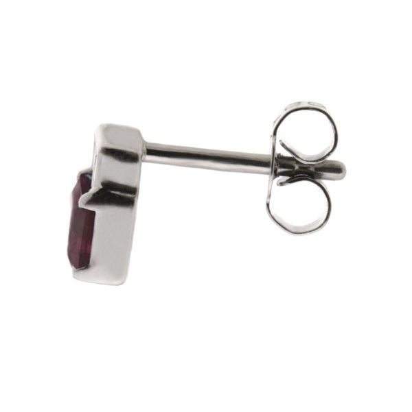 Art Deco style Emerald step cut Ruby Rubies & Baguette Cut shape natural Diamond Earrings platinum gold