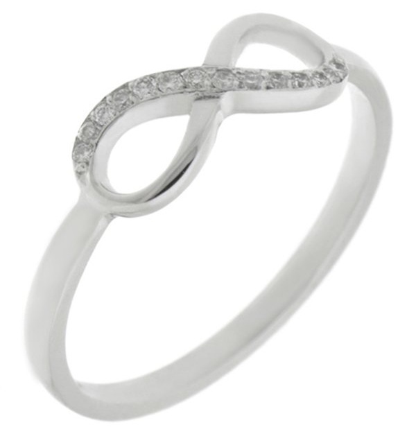 modern design infinity symbol round brilliant cut diamond half eternity ring platinum gold