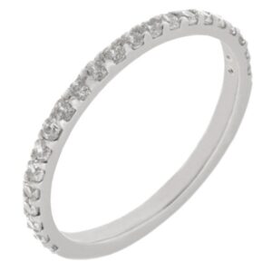 classic diamond half eternity ring claw set round brilliant cut diamonds various diamond size width amount platinum gold