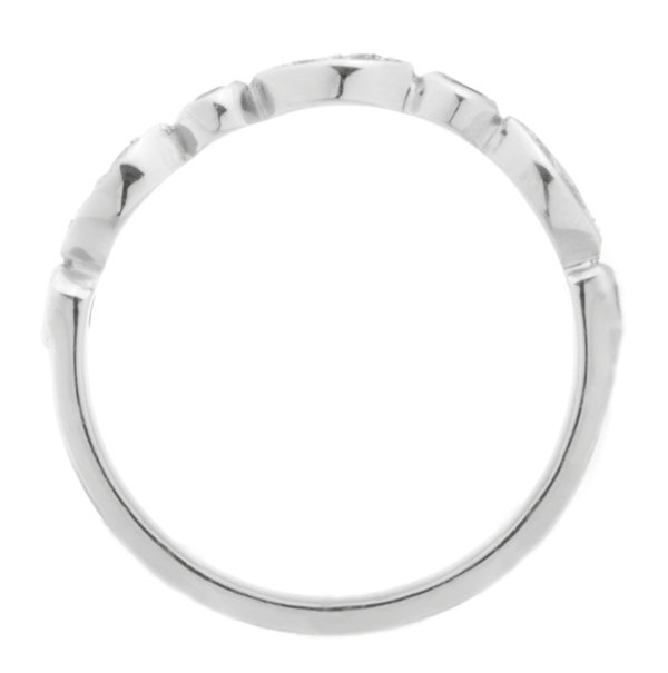 Essi fancy shaped marquise shape round brilliant cut diamond blue sapphire half eternity ring platinum gold