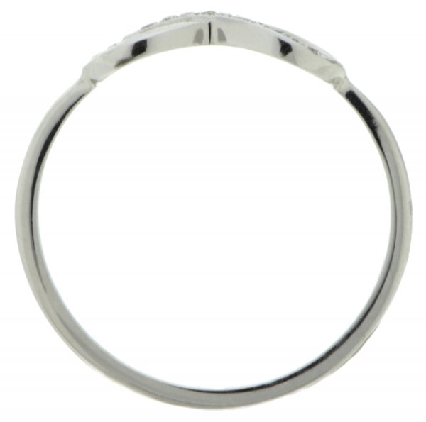 modern design infinity symbol round brilliant cut diamond half eternity ring platinum gold