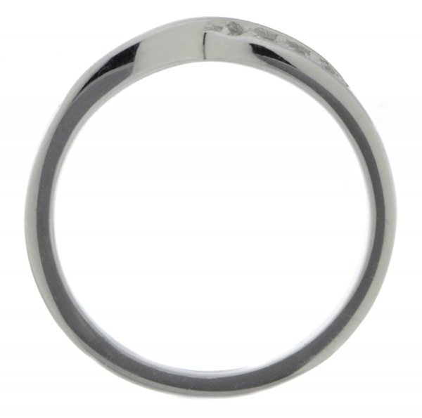 cleo modern modernist designer crossover round brilliant cut claw set diamond half eternity ring platinum gold
