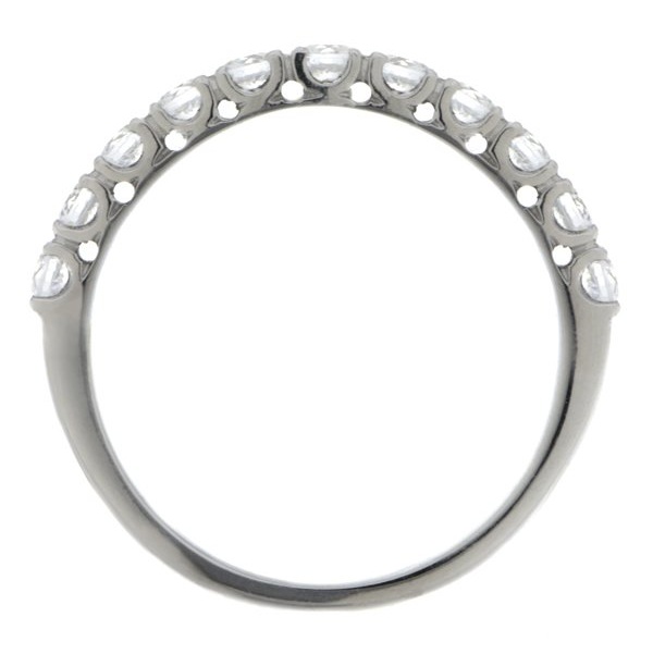 classic diamond half eternity ring u claw set round brilliant cut 0.05ct diamonds 2.5mm width platinum gold