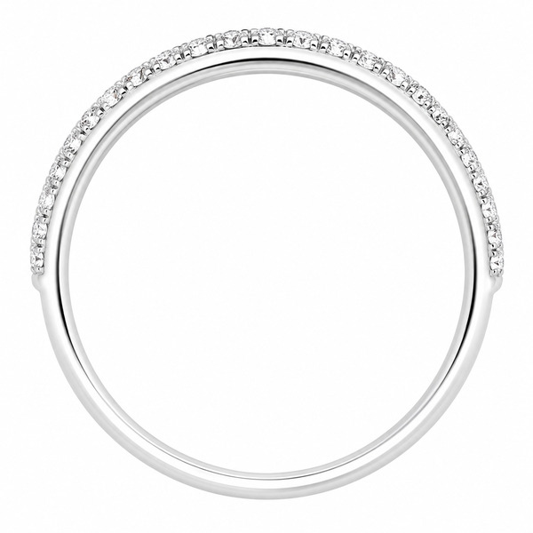 modern modernist designer crossover round brilliant cut claw set diamond half eternity ring platinum gold