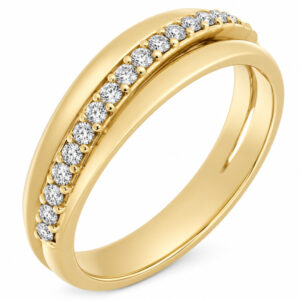 Gala Modern Round Diamond Crossover Ring