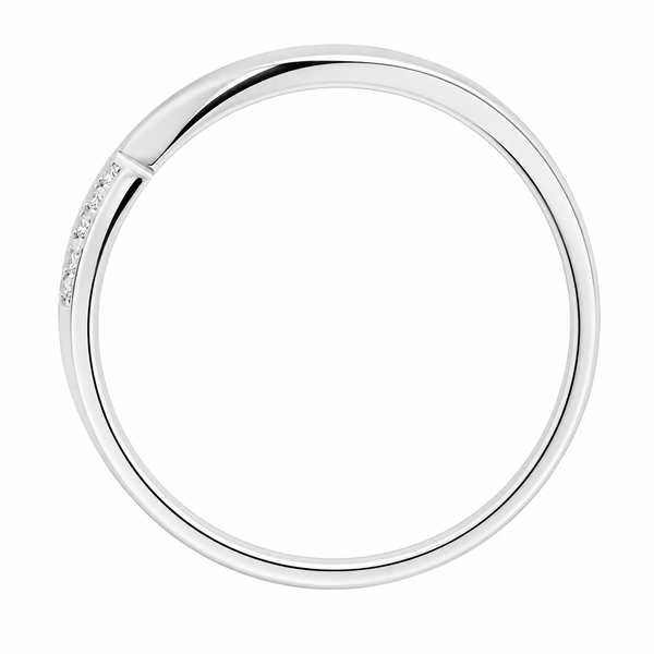 clinton modern modernist designer crossover round brilliant cut grain pave set diamond half eternity ring platinum gold