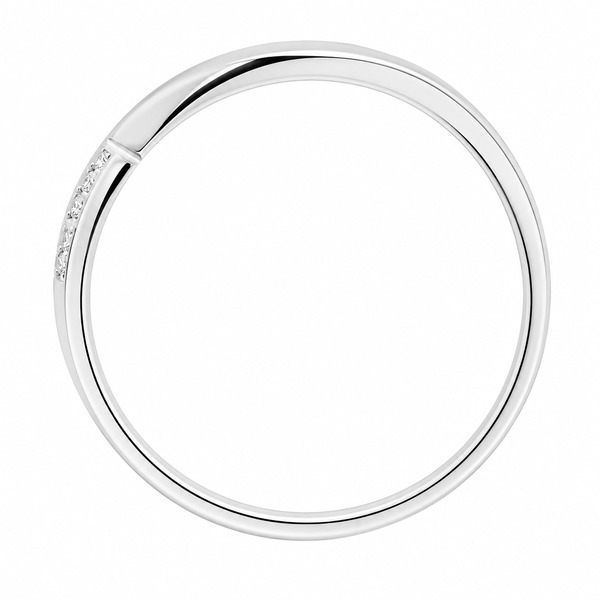 clinton modern modernist designer crossover round brilliant cut grain pave set diamond half eternity ring platinum gold