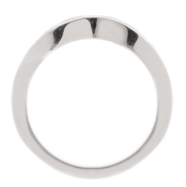 Modern modernist contemporary Wavey design Round brilliant cut Diamond Cluster half Eternity style Ring platinum gold