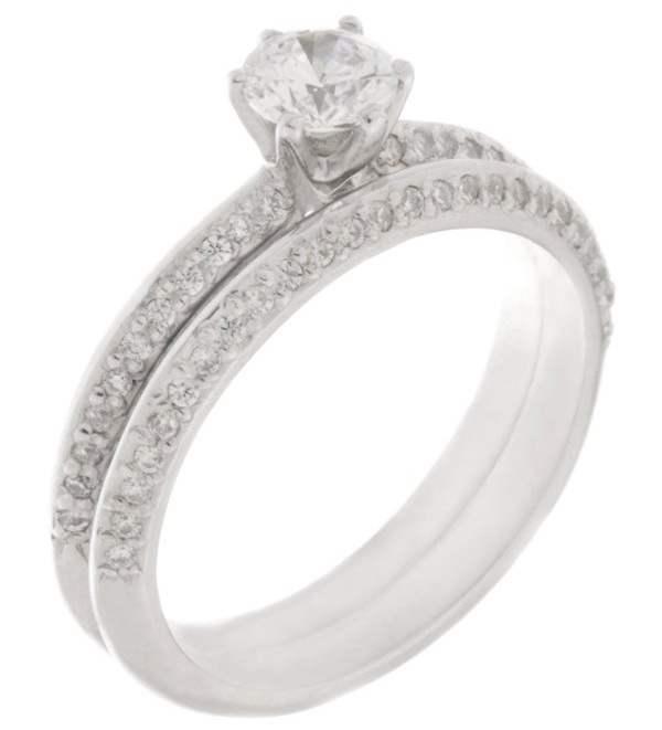 Geo round brilliant cut diamond half eternity matching wedding band ring platinum gold