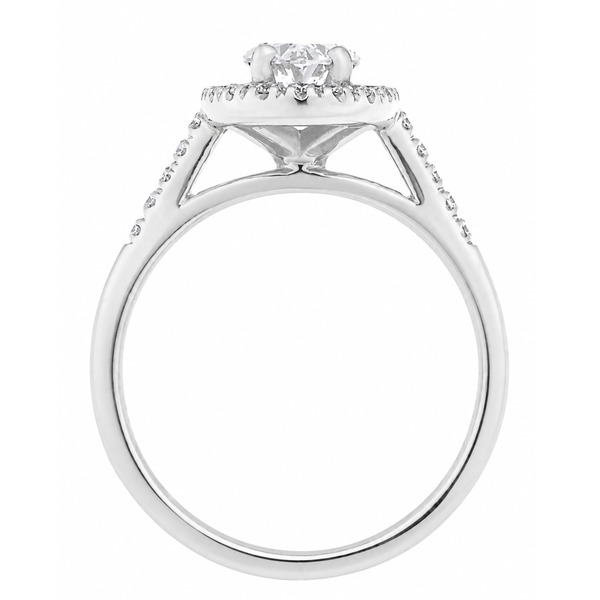 classic oval shape cut Diamond with round brilliant cut diamonds halo cluster claw set ring platinum gold