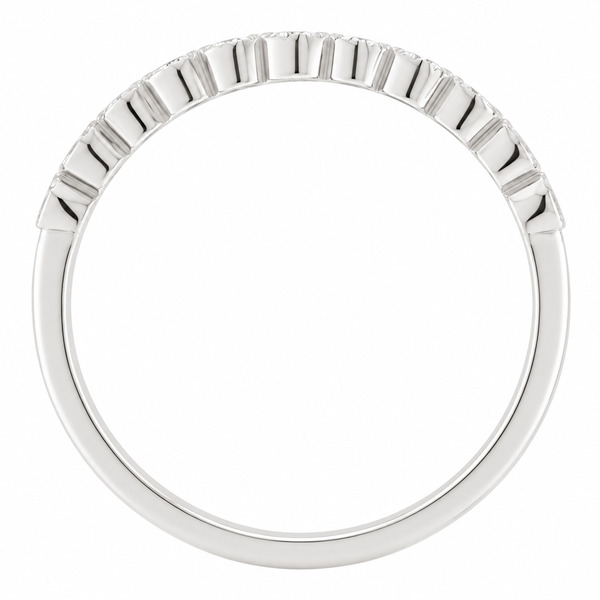 vintage style wishbone shaped ring band grain claw set round brilliant cut diamonds milled edge eternity fit next around engagement platinum gold