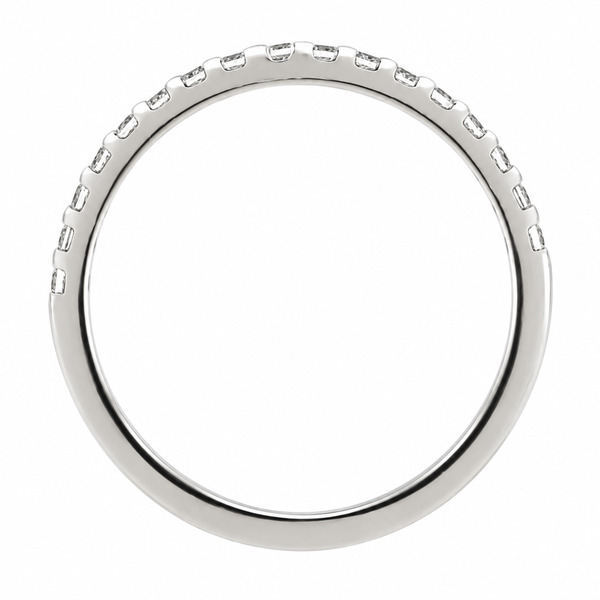 classic 3mm width diamond half full eternity ring claw set 0.10ct round brilliant cut diamonds 33% 50% coverage platinum gold