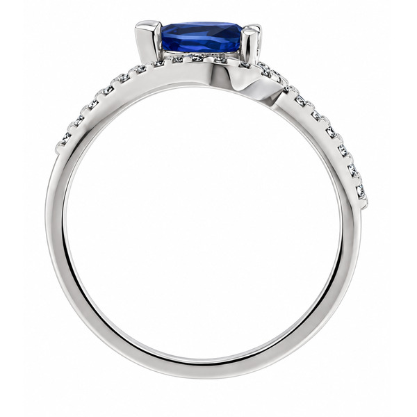 modern pear cut shape blue sapphire halo cluster ring main stone set across the finger claw set round diamonds set halo and shoulders engagement design platinum gold