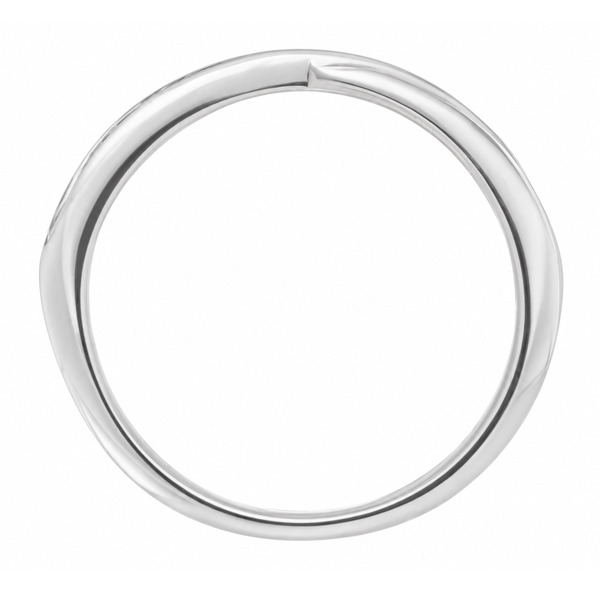 Imara Modern contemporary round diamond crossover half Eternity style Ring platinum gold design channel set diamonds