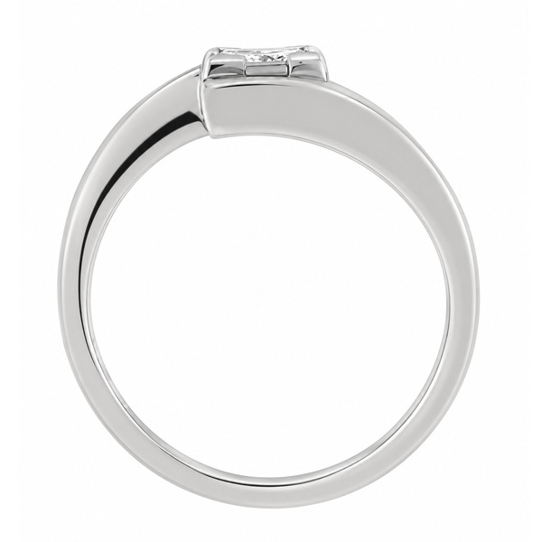 Troy Modern Princess cut Diamond Solitaire engagement Ring modernist contemporary crossover heavy design designer platinum gold